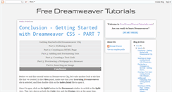 Desktop Screenshot of freedreamweavertutorials.com